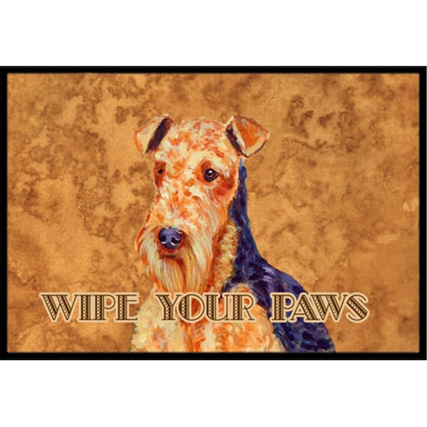 Jensendistributionservices 18 X 27 In. Airedale Wipe Your Paws Indoor Or Outdoor Mat MI2553975 - main